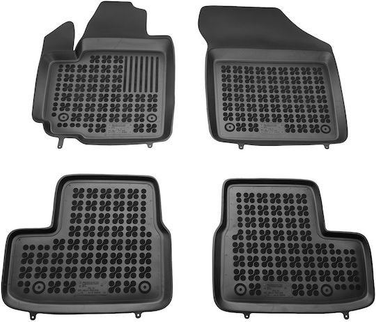 Rezaw Plast Set of Front and Rear Mats 4pcs Tray Type for Opel Agila 2008-2014 Black
