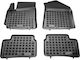 Rezaw Plast Set of Front and Rear Mats 4pcs Tray Type for Hyundai i10 2014+ Black