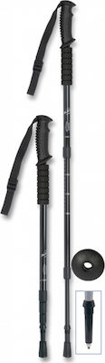 Martinez Albainox Telescopic Aluminum Trekking Pole with 3 Sections Barbaric Black