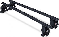 Menabo Roof Bars Metallic 130cm. (with Roof Rack Legs) Black