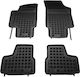 Rezaw Plast Set of Front and Rear Mats 4pcs Tray Type for Seat Mii Skoda Citigo Volkswagen Up 2012+ Black