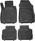 Rezaw Plast Set of Front and Rear Mats 4pcs Tray Type for Nissan Micra 2017+ Black