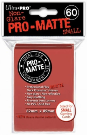 Ultra Pro Pro-Matte Kleine Kartenhüllen Japanisches Kartenformat 60Stück Rot