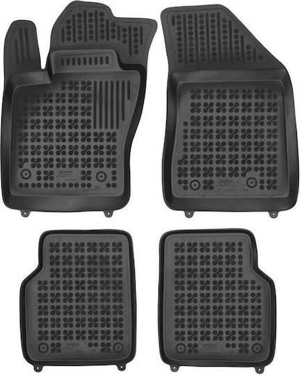 Rezaw Plast Satz Vorder- und Hintermatten Wannenartig 4Stück aus Gummi für Jeep Kompass 2017+ Schwarz