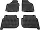 Rezaw Plast Set of Front and Rear Mats 4pcs Tray Type for Volkswagen Touran 2003-2015 Black