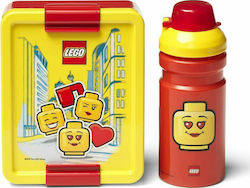 Lego Iconic Girl Plastik Kinder Lunchset Rot 17 x 13.5Stück