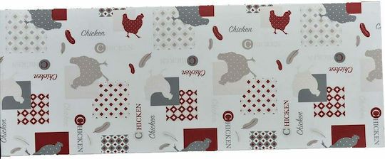 Chicken Χαλάκι Κουζίνας Διάδρομος Κόκκινο 50x130εκ.