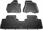 Rezaw Plast Set of Front and Rear Mats Tray Type 3pcs from Rubber for Kia Sportage Hyundai Tucson (I) Black