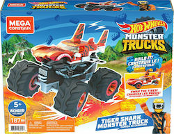 Mega Bloks Blocuri de construcție Hot Wheels: Monster Trucks Tiger Shark pentru 5+ ani 187buc