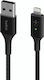 Belkin Braided / LED USB to Lightning Cable Μαύρο 1.2m (CAA007bt04BK)