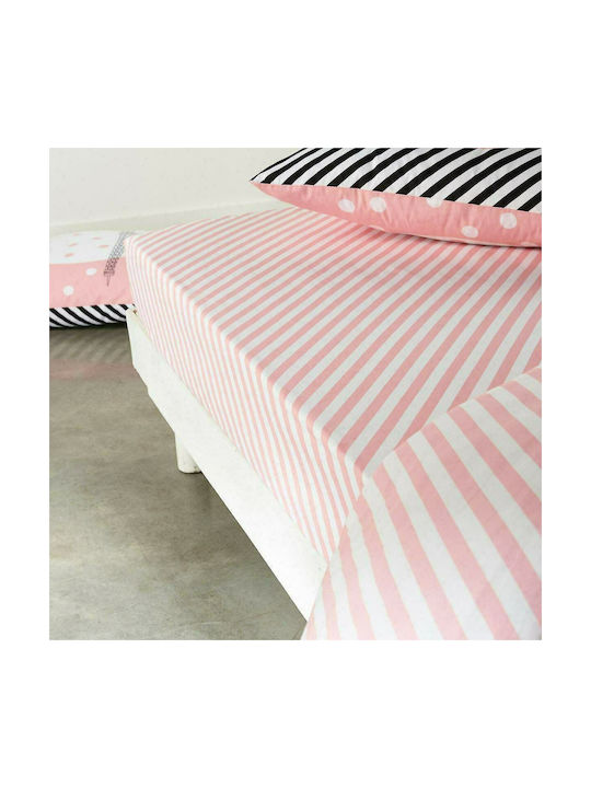 La Redoute Interieurs Cearșaf Single Potrivit Bumbac Paris For Ever Roz 90x190cm