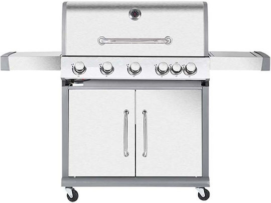 Elite BBQ5100 Gas Grill with 5 pcs 18kW and Side Burner