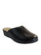 Bagiota Shoes 4005 Leder Winter Damen Hausschuhe in Schwarz Farbe