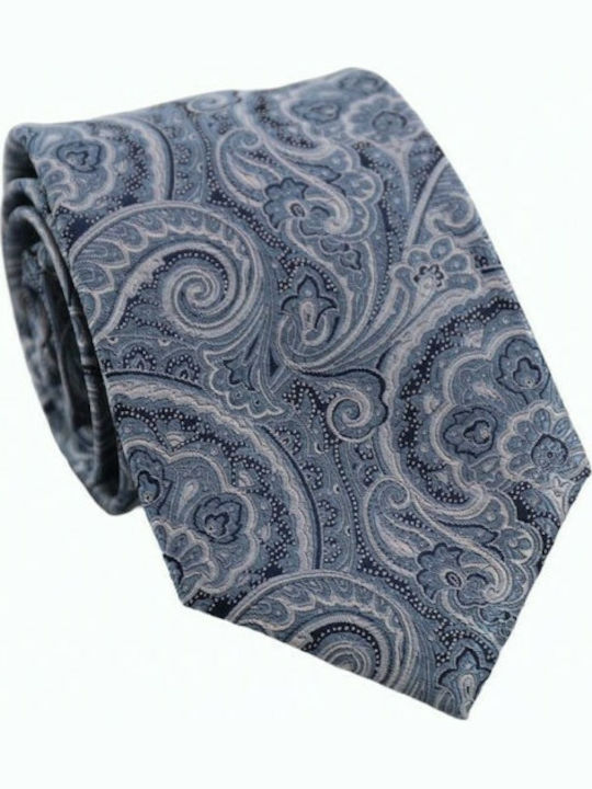 Silk Tie Ruff with Blue Lahuri 7.5cm.