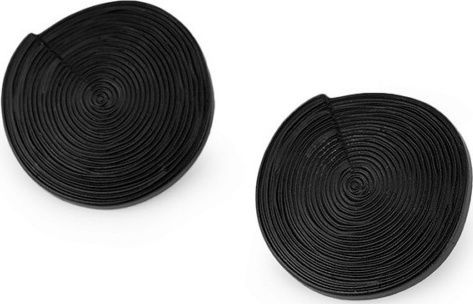 Acrylic buttons embossed black 25mm