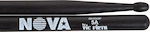 Vic Firth 5A Nova Hickory Drumstick with Wooden Oval Head Black