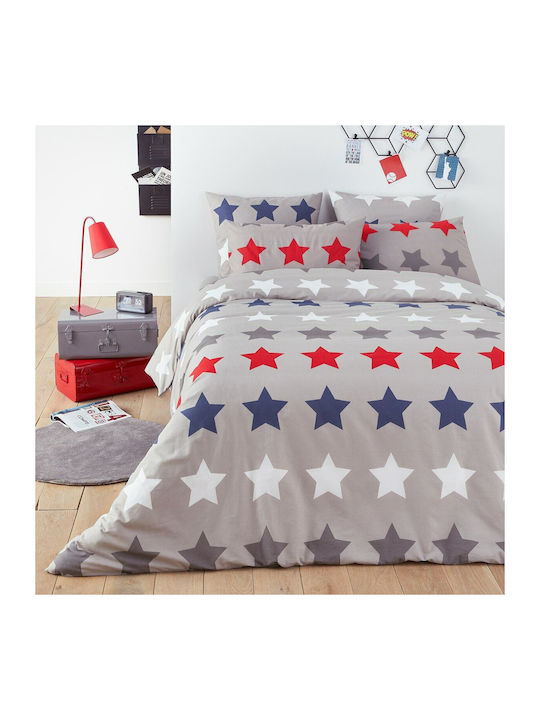 So'Home Stars Детски калъф за възглавница от 100% памук 63x63cm Γκρι 324514972_3925_40