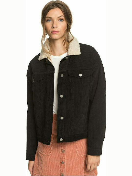 Roxy Good Fortune Women's Short Lifestyle Jacket for Winter Black
