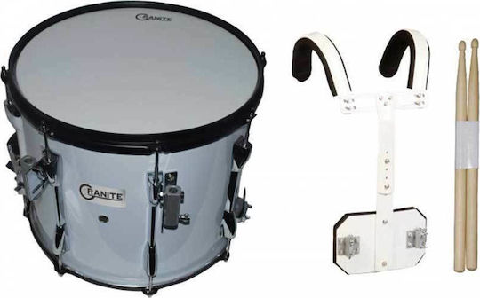 Granite Парадни Ударни Инструменти Marching Snare Drum Set 14" x 12" 14" в Бял Цвят