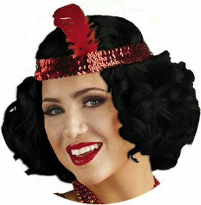 Carnival Wig Charleston Curly 232087 Black Καρέ