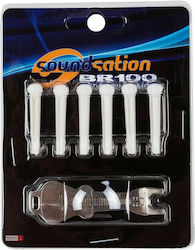 Soundsation Set Pin Keil Weiße Für Akustikgitarren