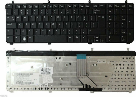 Laptop-Tastatur Für Pavillon dv7-2000/2100 Ohne Rahmen Und Englisch (UK) In Schwarz