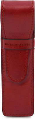 Tuscany Leather TL141274 Δερμάτινη Θήκη για 1 Στυλό σε Κόκκινο χρώμα