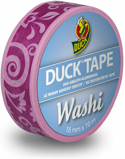 Duck Bandă Washi Autoadezivă pentru Decor Purple Cirrus 1buc 15mm x 10m