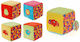 JK Home Decoration Activity Cube Σετ 4 Λούτρινων Παιδικών Κύβων made of Fabric for 6++ Months