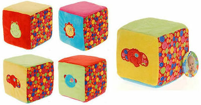 JK Home Decoration Activity Cube Σετ 4 Λούτρινων Παιδικών Κύβων made of Fabric for 6++ Months