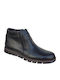 Cabrini 704 Men's Leather Boots with Zipper Black