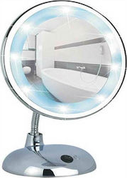 Wenko Lighted Tabletop Makeup Mirror Style 22.5x22.5cm Silver