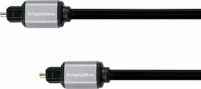 Kruger & Matz Optical Audio Cable TOS male - TOS male Μαύρο 10m (KM1222)