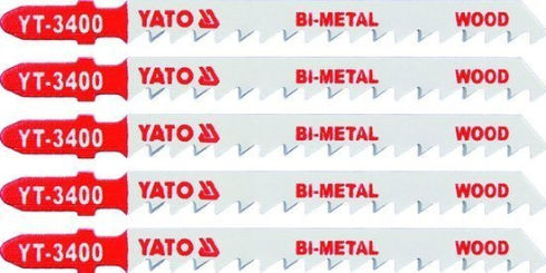 Yato Jig Saw Blade for Wood 100mm Bi Metal 5pcs YT-3400