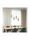 Trio Lighting Tosh Ρυθμιζόμενο Κρεμαστό Φωτιστικό Μαύρο Ράγα για 4 Λαμπτήρες E27 65x9x150εκ.