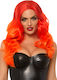 Leg Avenue A2854 24 Inch Long Wavy Ombre Wig Orange Hair Shade