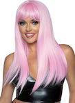 Leg Avenue A2881 24" Straight Wig with Bangs Pink
