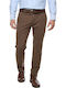 Brokers Jeans Men's Trousers Chino Elastic in Slim Fit Brown