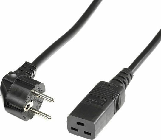 Roline Schuko - IEC C19 Cable 3m Μαύρο 19.08.1553