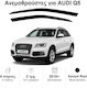 Heko Set of Windbreakers Front Car Dark Fime for Audi Q5 5D 2016 2pcs