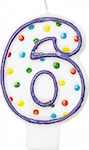 Amscan Birthday Candle Number "6" Multicolored 176006