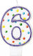 Amscan Birthday Candle Number "6" Multicolored ...