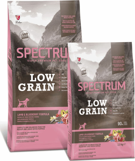 Spectrum Low Grain Puppy Medium & Large Breed 12кг Суха Храна с Малко Зърнени храни за Кученца от Малки Породи с Агнешко