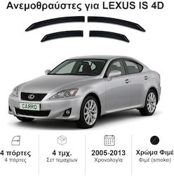 Heko Σετ Ανεμοθραύστες Μπροστινοί και Πίσω Σκούρο Φιμέ για Toyota Lexus 4τμχ 30032 Heko Σετ Ανεμοθραύστες Μπροστινοί και Πίσω Σκούρο Φιμέ για Toyota Lexus 4τμχ 30032