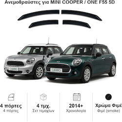 Heko Set Car Windbreakers Front and Back Dark Fime for Mini Cooper F55 2014 4 Pieces 22208