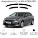Heko Satz Windabweiser Vordere und Hintere Dark Fime für Kia Ceed III Fließheck 5D 2018 4Stück