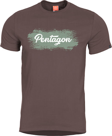Pentagon Ageron T-shirt Terra σε Καφέ χρώμα
