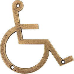 Roline 459 Gold WC Disabled Sign