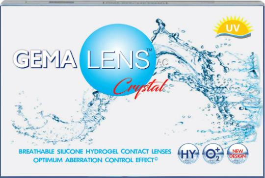 Stand Gema Gemalens Crystal UV 3 Μηνιαίοι Φακοί Επαφής Σιλικόνης Υδρογέλης με UV Προστασία
