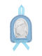 Prince Silvero Heilige Ikone Kinder Amulett mit der Jungfrau Maria Blue aus Silber MA-D902-C